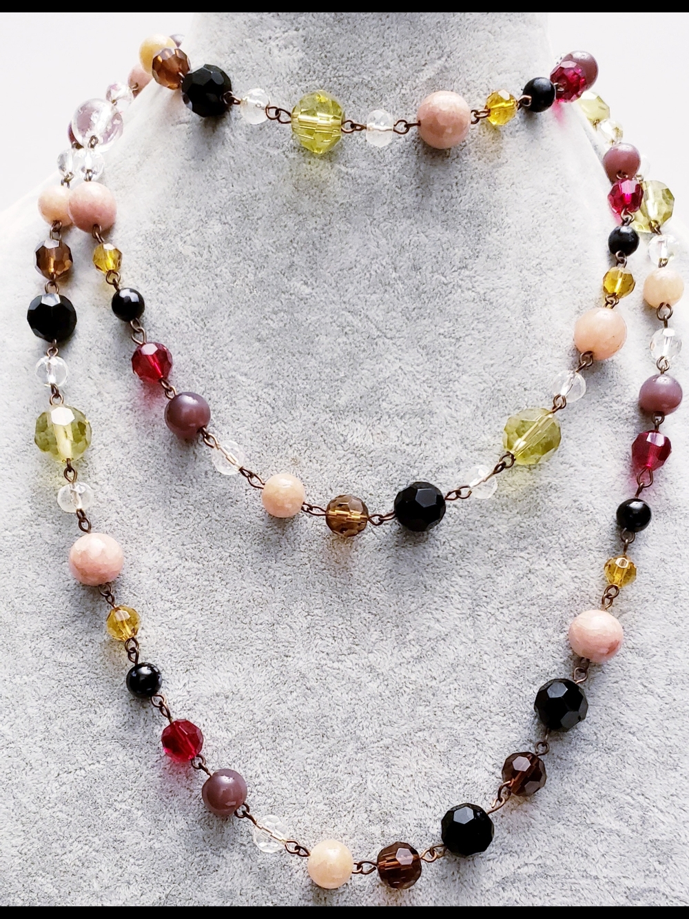 Multi-Color Beaded Layered Necklace - Women Jewelry